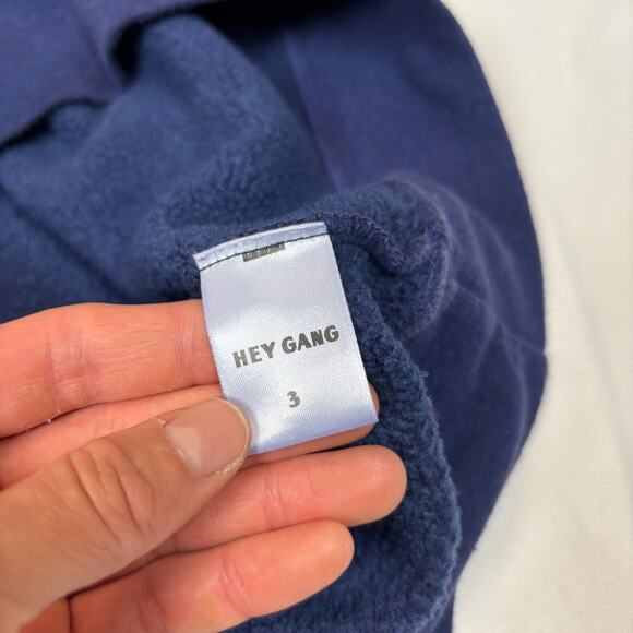 Hey Gang Sweatshirt 3 Large Raglan Crewneck Retro Pullover Loungewear - Picture 7 of 11